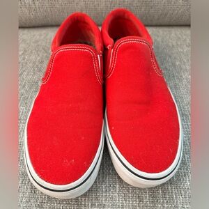 Vans Red Slip-On Loafers